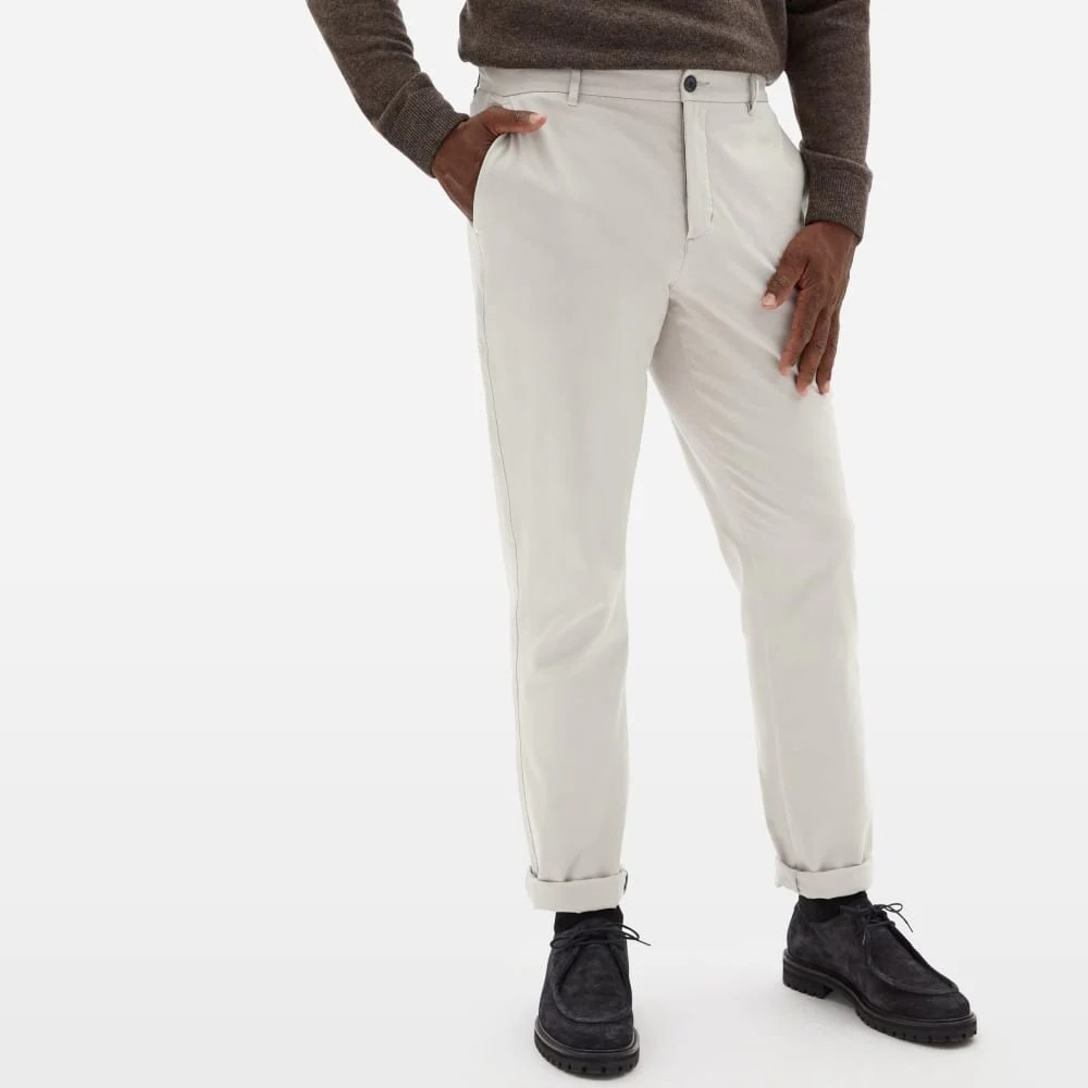 Everlane Performance Chino Pant Men's 38x34 Stone Uniform Straight Fit NWT $98